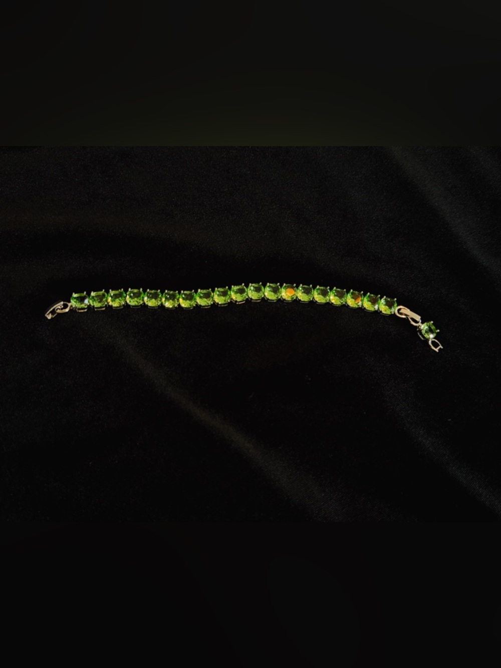 Green Crystal Tennis Bracelet - Women Jewelry